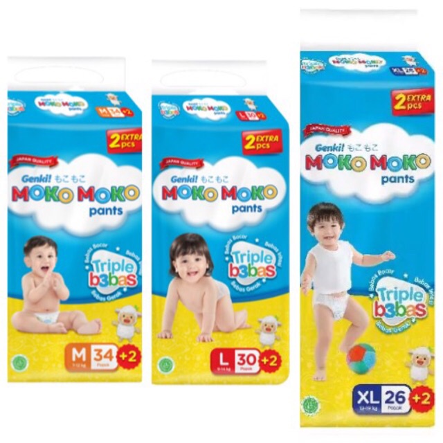 GENKI MOKO MOKO PANTS KEMASAN SACHET ISI 3 PADS