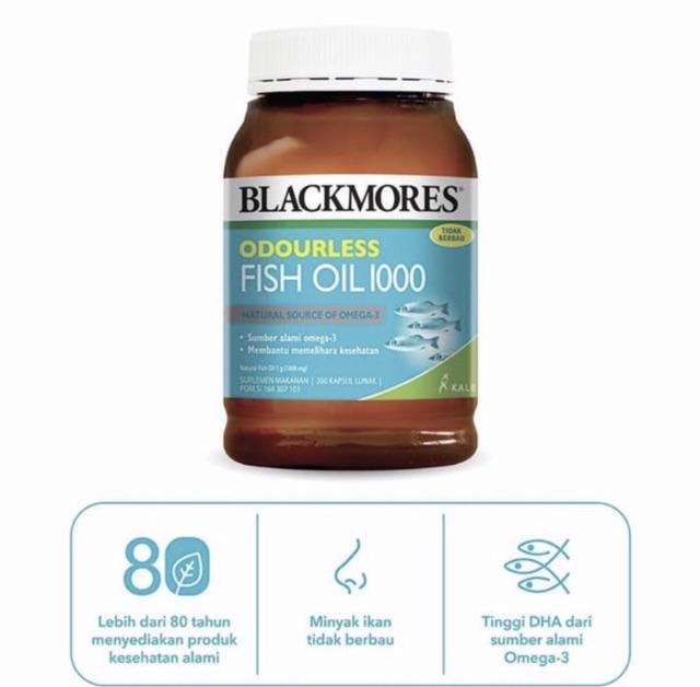 Blackmores odourless fish oil 1000 isi 30 tablet