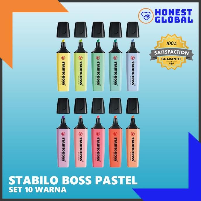 

Office & Stationery | Alat Tulis | Stabilo Set 10 Warna - Boss Pastel All Colors Termurah | Best Seller