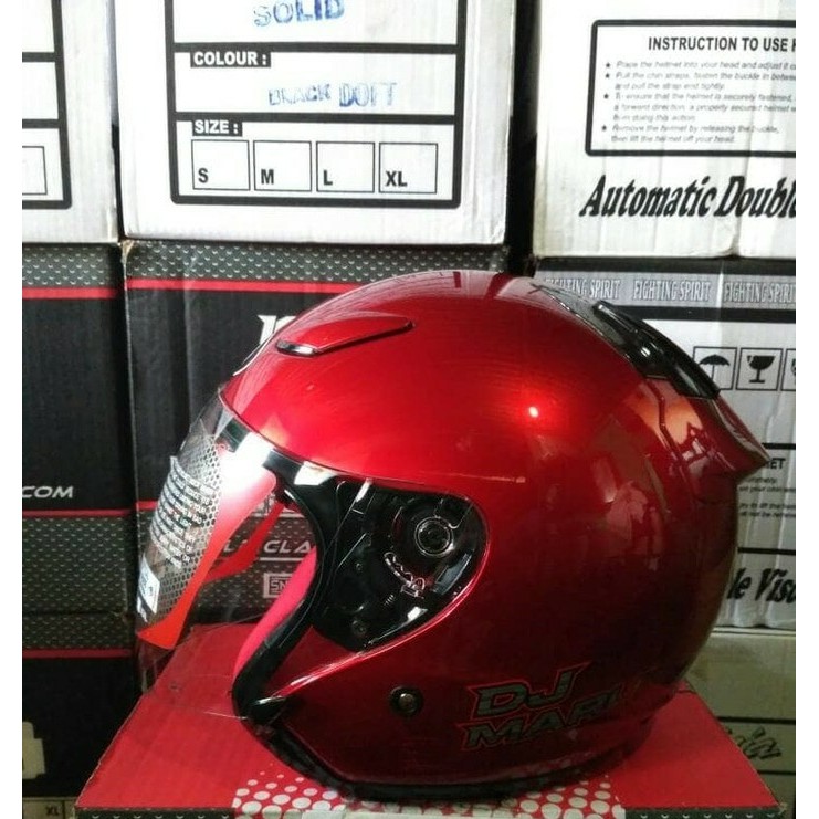 Helm KYT DJ Maru Merah Maroon