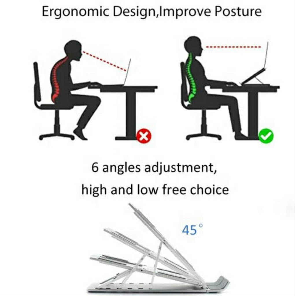 Stand Holder Duduk Tatakan Laptop Macbook Notebook