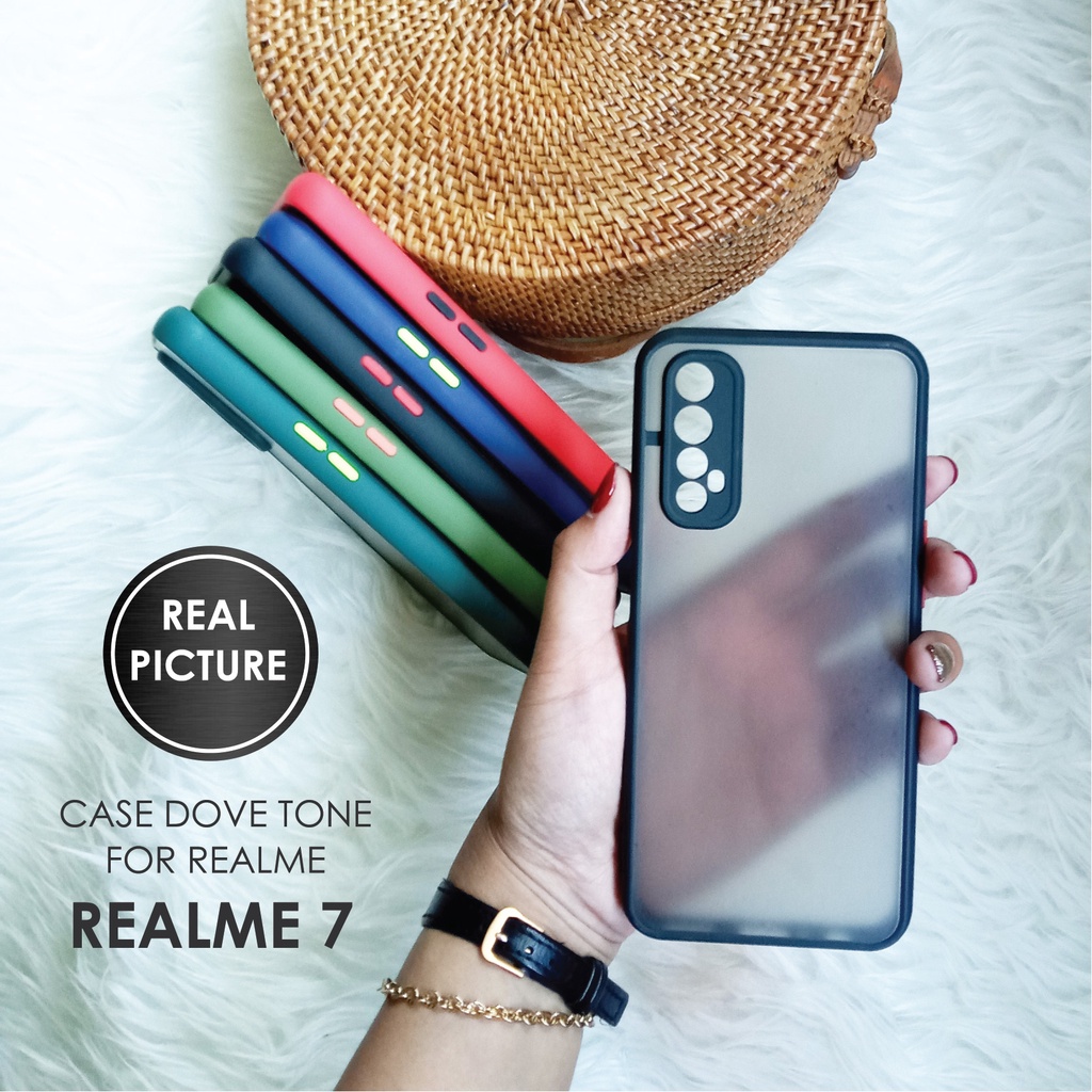 CASE HP REALME 7 SOFTCASE DOVE MATTE PLUS PELINDUNG CAMERA