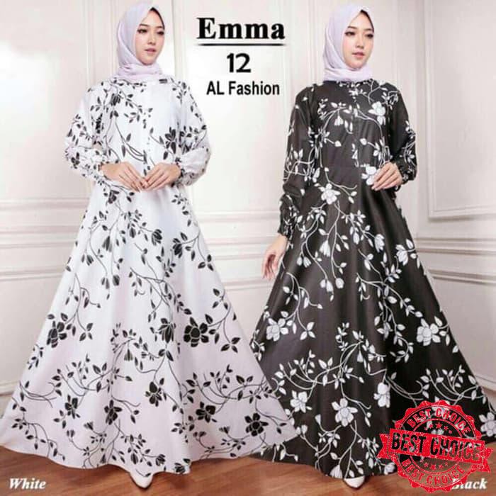 Maxi Emma Sakura Baju Muslim Wanita Gamis Model Kekinian Terbaru Ter