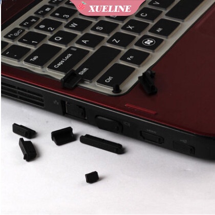 16pcs / set Plug Port Pelindung Anti Debu Bahan Silikon Elastis Untuk Laptop Notebook Komputer