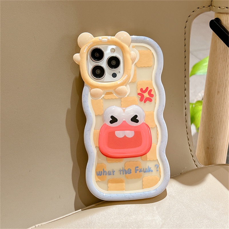 Soft Case Bumper Pelindung Shockproof Motif Kartun Emoji Monster Kecil Untuk iPhone 14 13 12 11 Pro Max X Xr Xs Max 7 8 6 6s Plus SE 2020