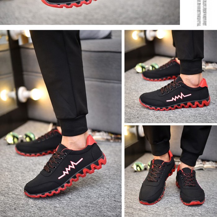 RYX - Vibrant Mono Sepatu Mesh Sneakers Olahraga Pria Fashion Casual - Ori Import