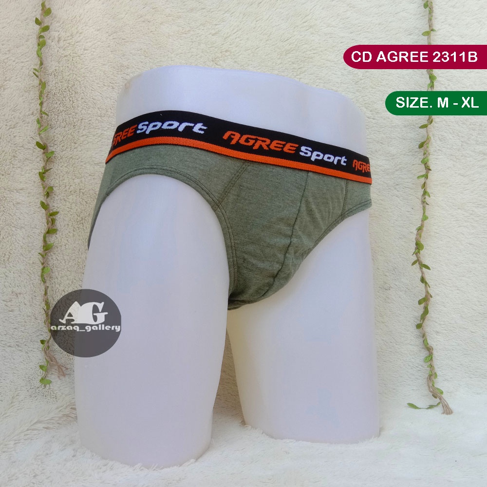 [3pcs] CELANA DALAM AGREE 2311 CD PRIA  Celana dalam karet Lebar | karet boxer