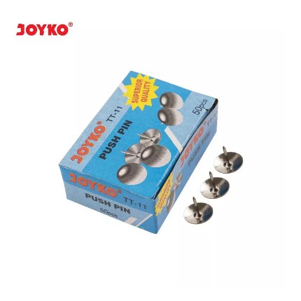 

Joyko TT-11 Pines Paku Payung Thumb Tacks Tack 1 Box Isi 50 Murah TT11