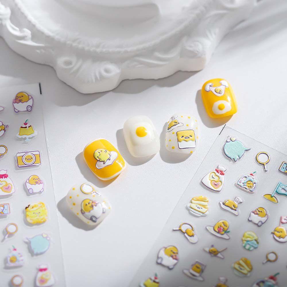 Mxbeauty Kartun Stiker Kuku Wanita Fashion Smiley Bunga Peri Perekat Diri Nail Art Dekorasi