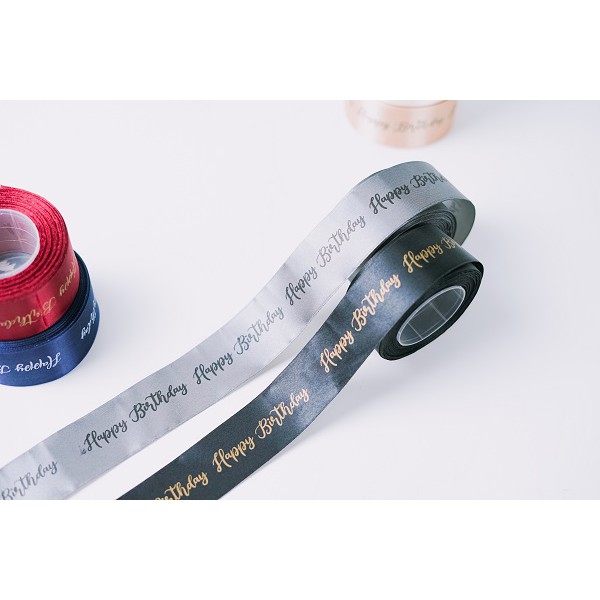 

TOKO ANQA-Pita Satin Happy Birthday 1.5 in x 20 yards