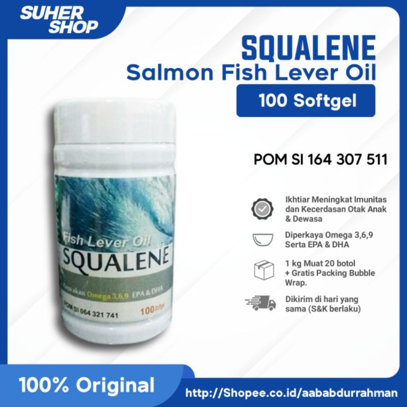 SQUALENE 100softgel | Ekstrak Minyak Ikan Salmon