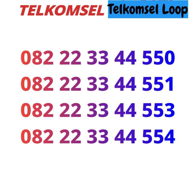 nomor cantik telkomsel simpati loop istimewa super 1122334455 eksklusif