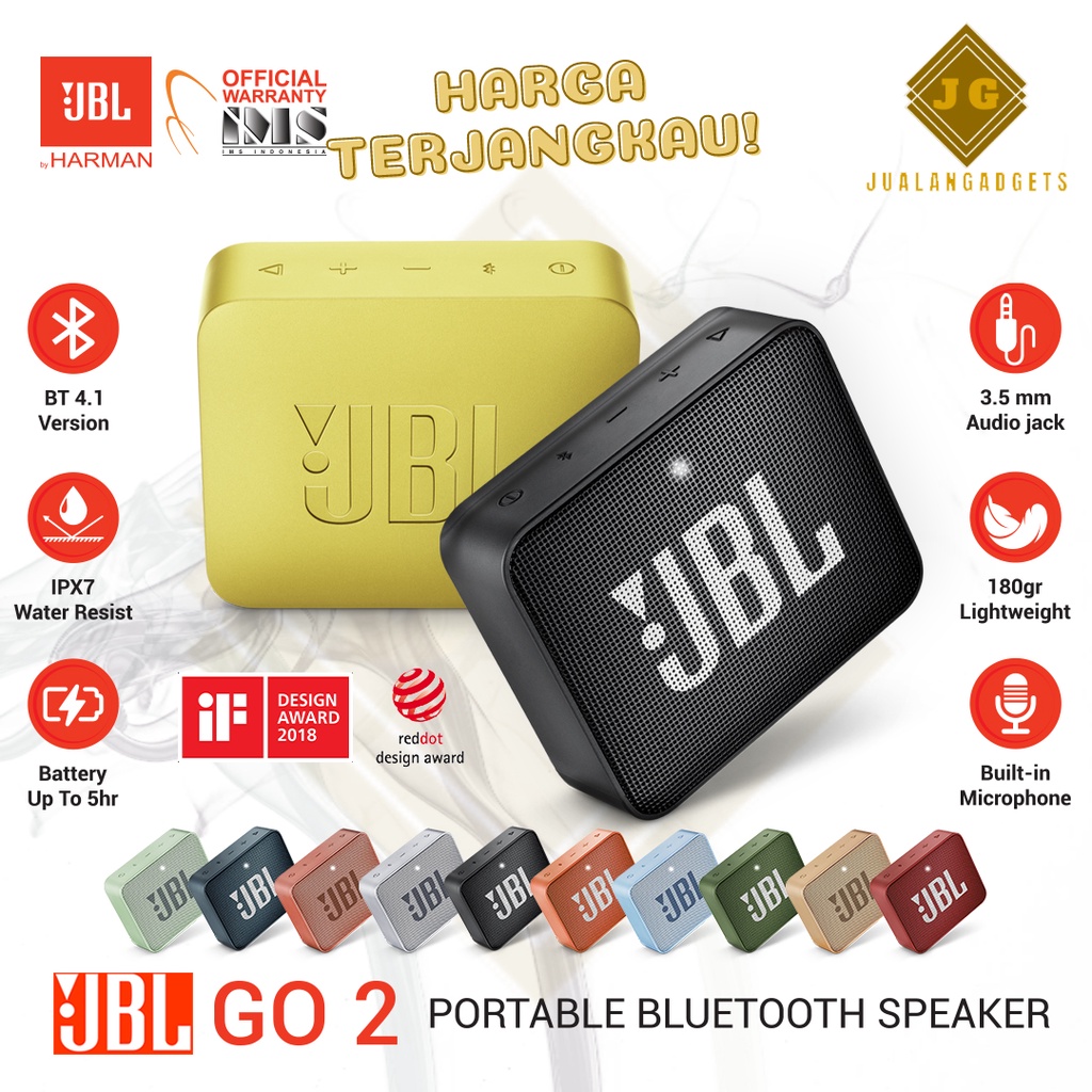 Speaker JBL GO 2 - Wireless Bluetooth Speaker - Garansi Resmi