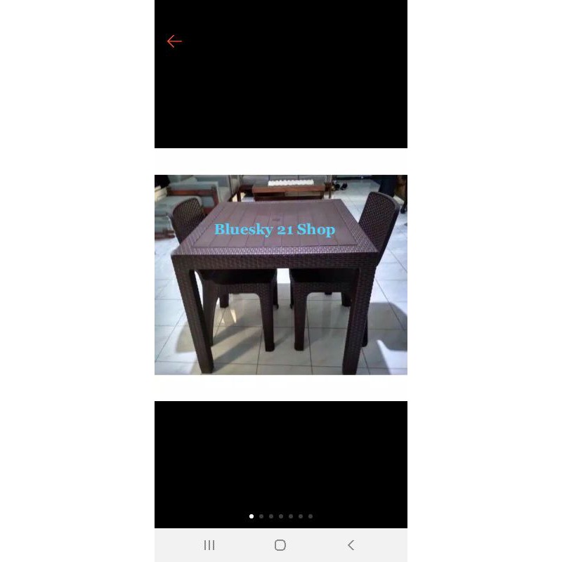 PAKET MEJA MAKAN + 4 KURSI SANDAR PLASTIK ROTAN OLYMPLAST / ODT RATTAN MURAH
