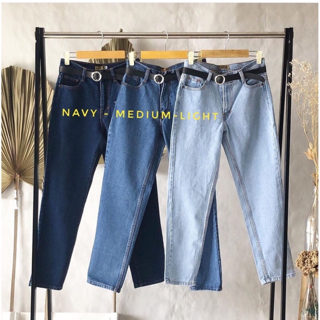 SEVINS - highwaist boyfriend  jeans celana panjang/ HW Boyfriend jeans