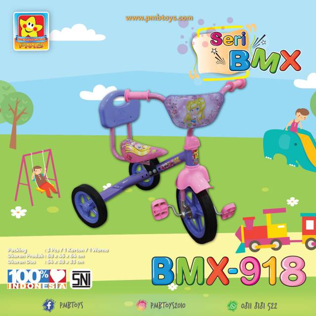 Sepeda Anak Tricycle Tiga Roda PMB BMX-918