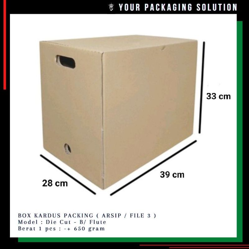 

BOX ARSIP 3 • 39x28x33cm • KOTAK / KARDUS / ARSIP / FILE / DOKUMEN