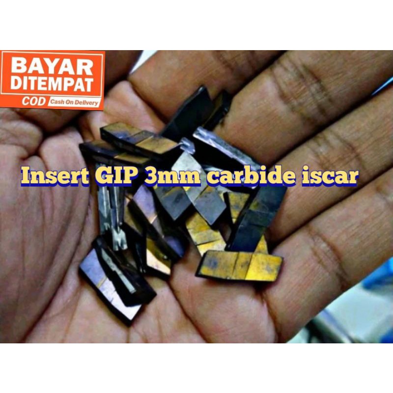 Insert bubut insert potong. Insert GIP 3mm carbide iscar pengganti insert mgmn300