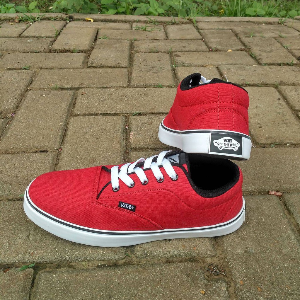 Bisa COD Sepatu Vans Authentic Era Merah Casual Sneakers