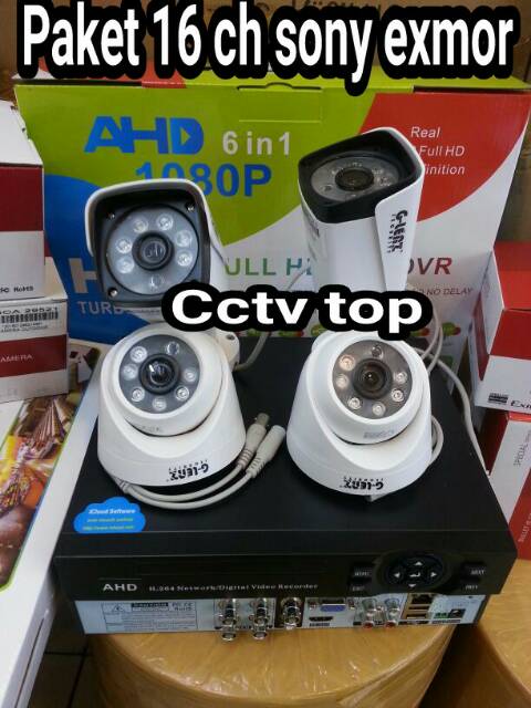 PROMO PAKET CCTV 16 CHANEL SONY EXMOR 2MP FULL HD 1080P + HDD 2 TB KOMPLIT