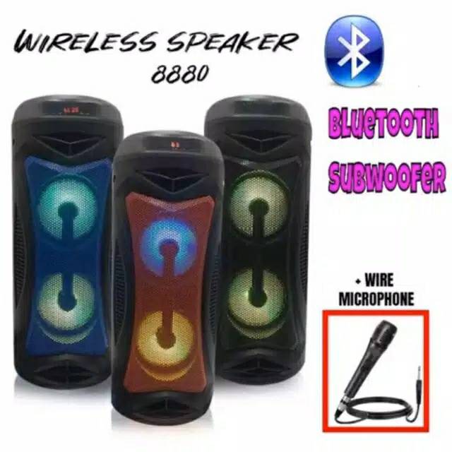 SPEAKER BLUETOOTH FLECO F-8880 BONUS 1 MIC