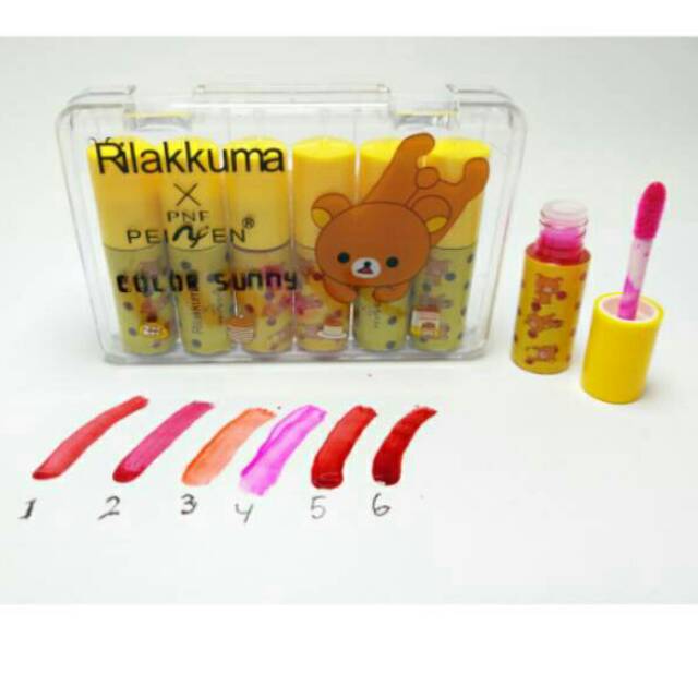 LIP TINT PEINFEN RILAKKUMA ISI 6 PCS