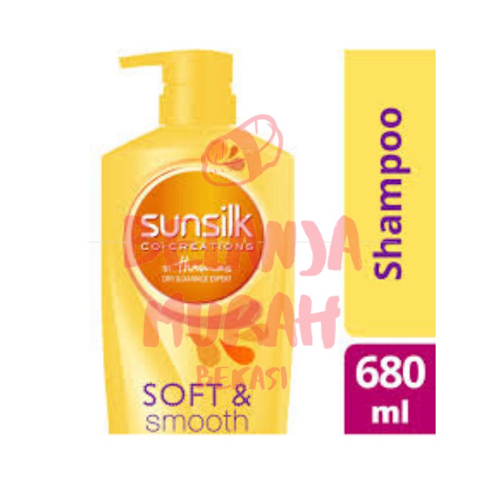 Shampoo Sunsilk Soft & Smooth 680 ml (kuning) Shampo new / baru