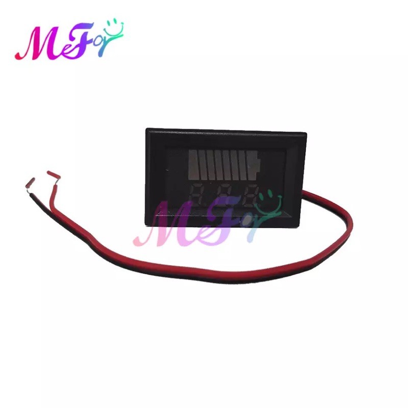 Voltmeter 6-100V Led Biru Indikator Kapasitas Battery