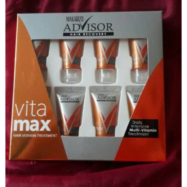  MAKARIZO  ADVISOR  VITAMAX 8 X 8ml VITAMIN  RAMBUT  Shopee 