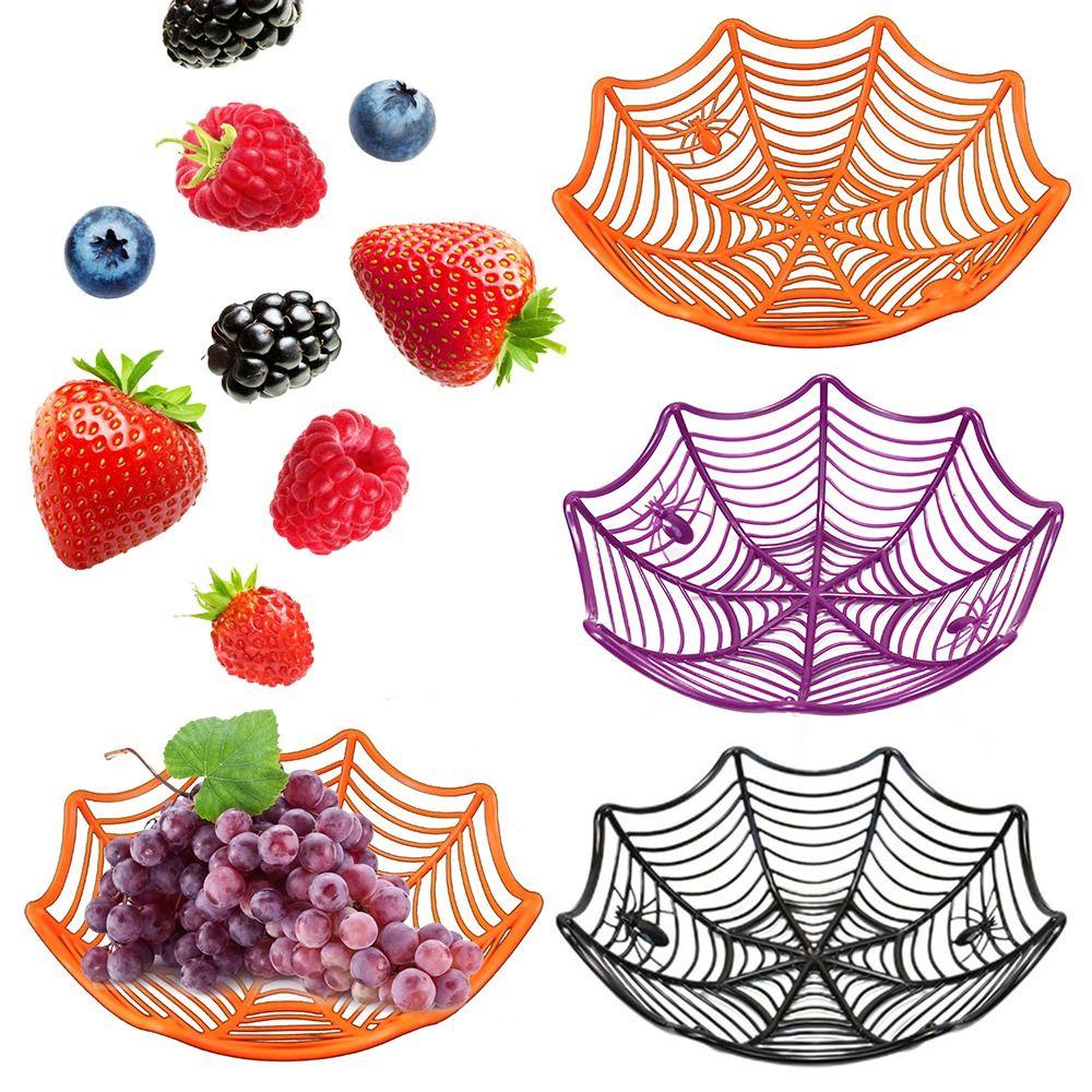 Preva Halloween Mangkok Buah Keluarga Plastik Susun Alat Peraga Gadget Dapur Biskuit Kemasan Keranjang Spider Candy Basket