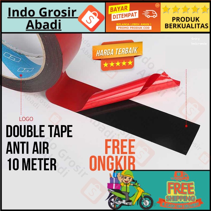 

DOUBLETIP ANTI AIR 10 METER SERBAGUNA TEMPEL TAPE KAYU BESI PLASTIK 3M DOBEL TIP DOBELTIP PEREKAT 10
