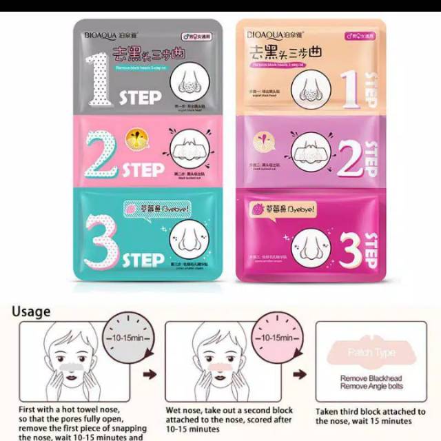 Masker komedo bioaqua 3 step in 1