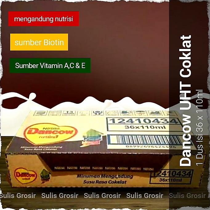 

BISA BAYAR DITEMPAT Dancow Fortigo Susu UHT Rasa Coklat Sekarton Isi 36 x 110 Ml