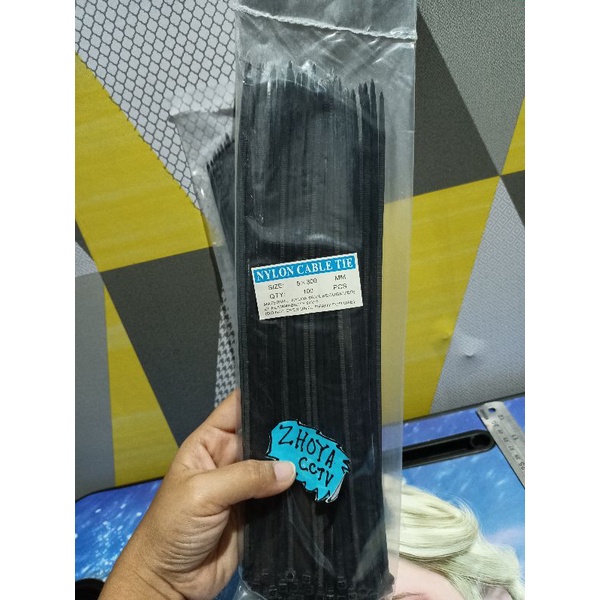 kabel ties 5x300mm nylon isi 100pcs