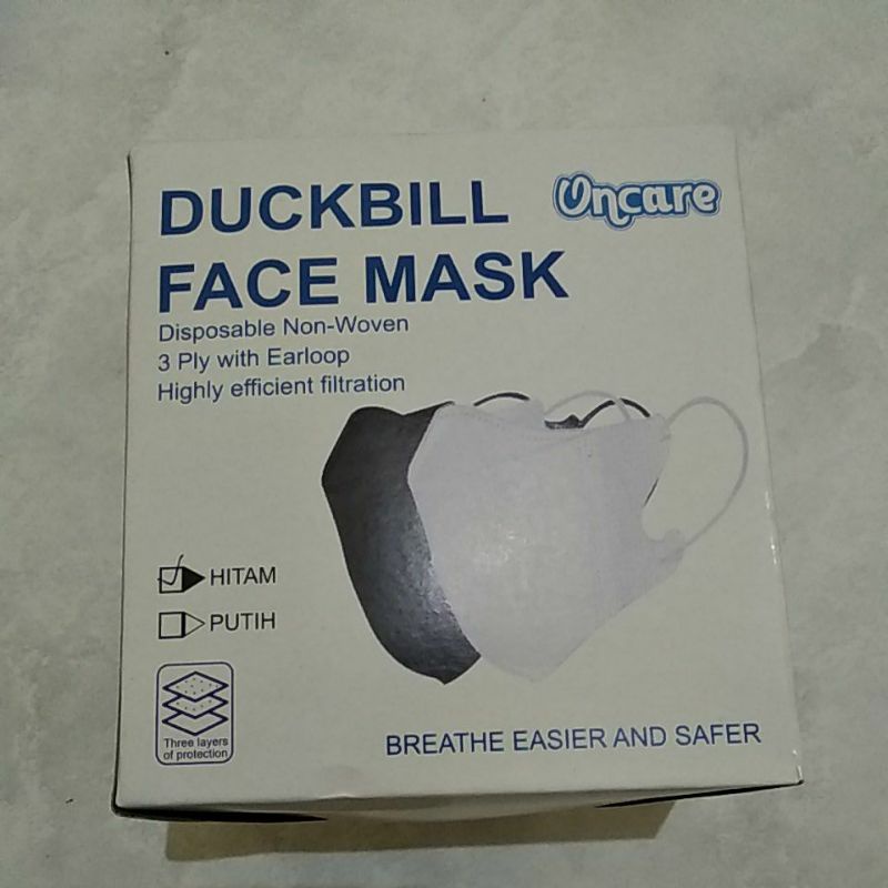 ONCARE DUCKBILL FACE MASK ISI 50 PCS VARIAN HITAM
