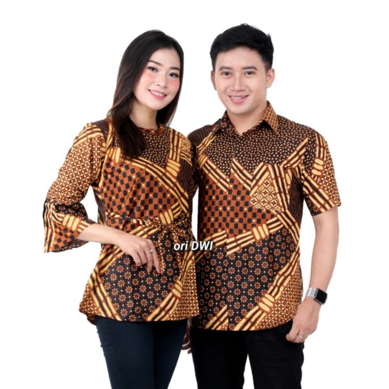 BATIK COUPLE BLUES SERAGAM BATIK SERAGAM KERJA SERAGAM KANTOR