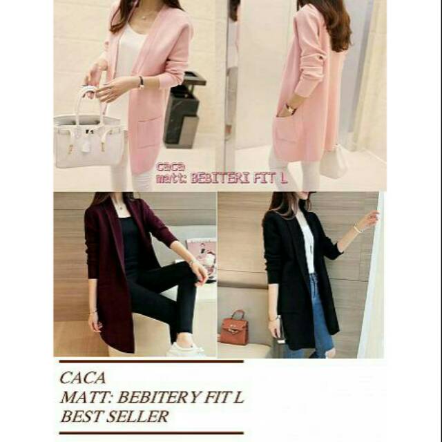 Cardi CaCa,, 55.000 ONLY SALEM Matt bebitery, fit to L, ada kantong kiri kanan, berat 0.25kg