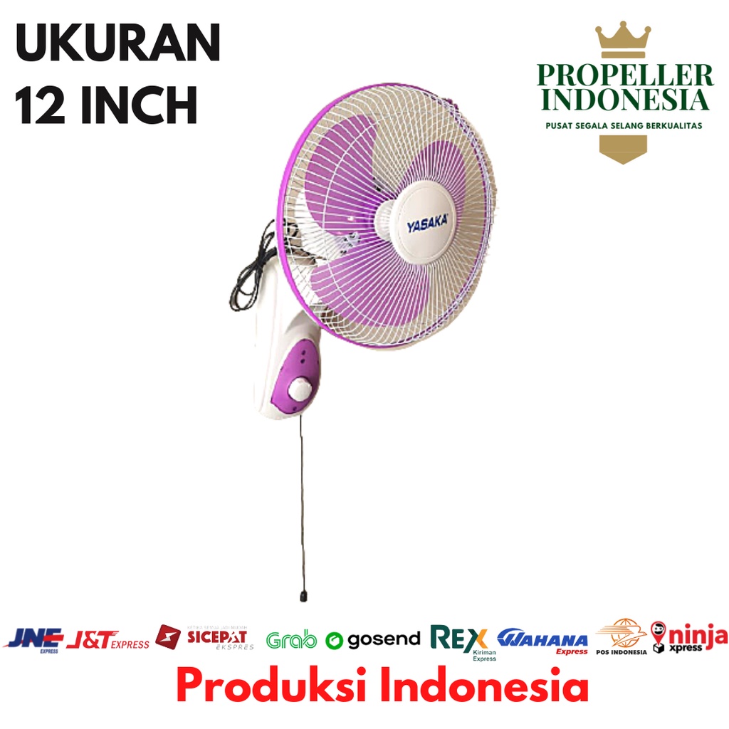 Kipas Angin Dinding Kipas Angin Gantung 12 Inch Wall Fan Ungu -1208 Kipas Angin Tembok Kipas Angin Murah Kipas Angin Tempel