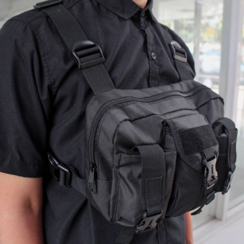 Tas dada/Chest bag rig/Tas dada pria Three strap by Neisda