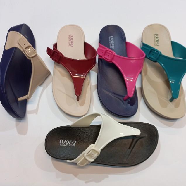 Sandal Wanita Jelly Jepit | Luofu E-7154
