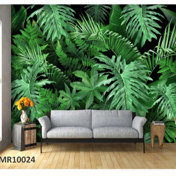 Photowall Wallpaper Mural Dinding Motif Daun Monstera Nature | Shopee