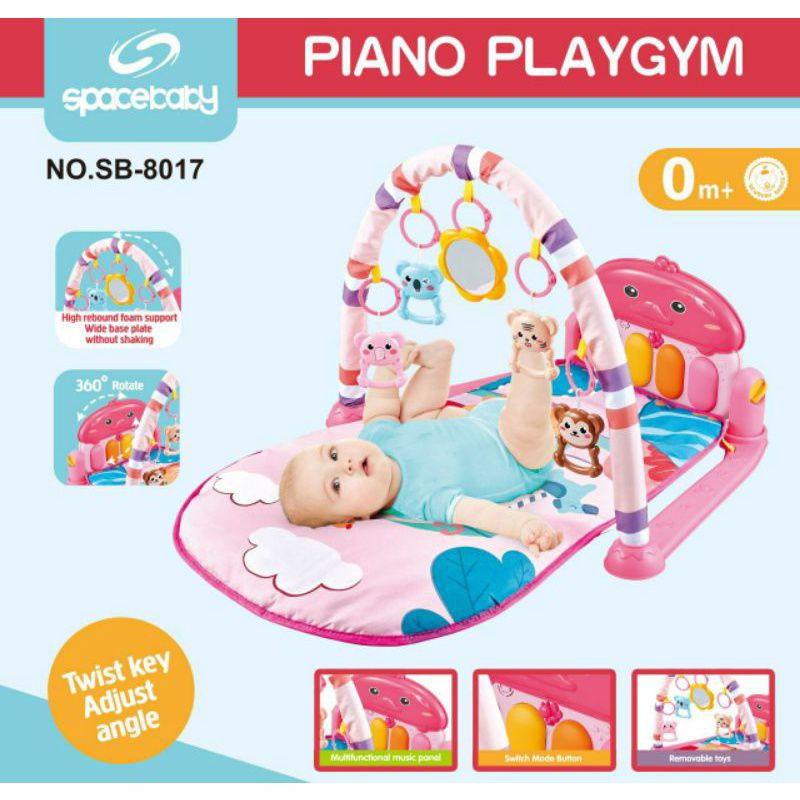 SIYA✨FREE BUBBLEWRAP SPACEBABY MASTELA PLAYMAT SET MUSIK BAYI PLAYGYM SPACE BABY SB 8011 8013 8017 8020 SB 8025 2IN1 PLAYGYM + WALKER MUSIC MATRAS MAINAN PIANO