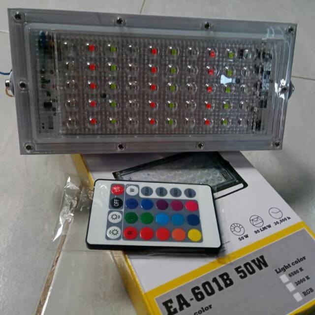 Lampu sorot led warna warni 50 watt