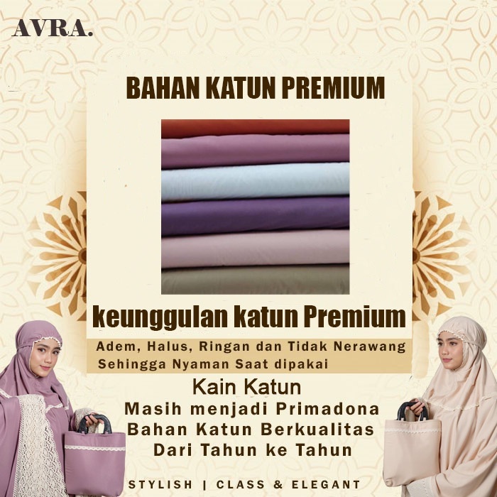 Mukena Dewasa Jumbo Bahan Adem Mukenah Katun Polos Renda Mewah Bahan Adem Dan Lembut Premium Berkualitas