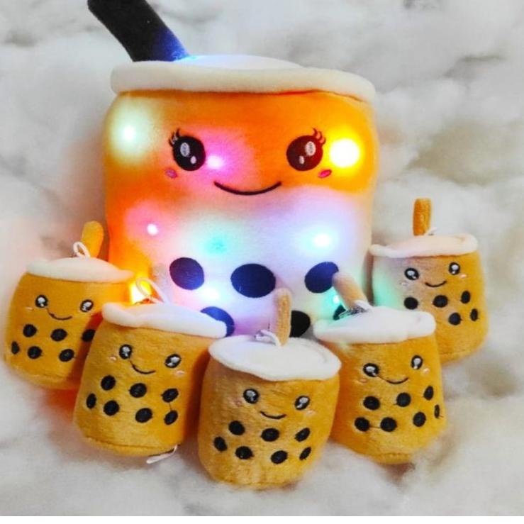 ★ Boneka Boba Milk Tea Beranak LED Boneka Boba Beranak Lucu Mewah Anak 5 Induk 1 Bahan ❇