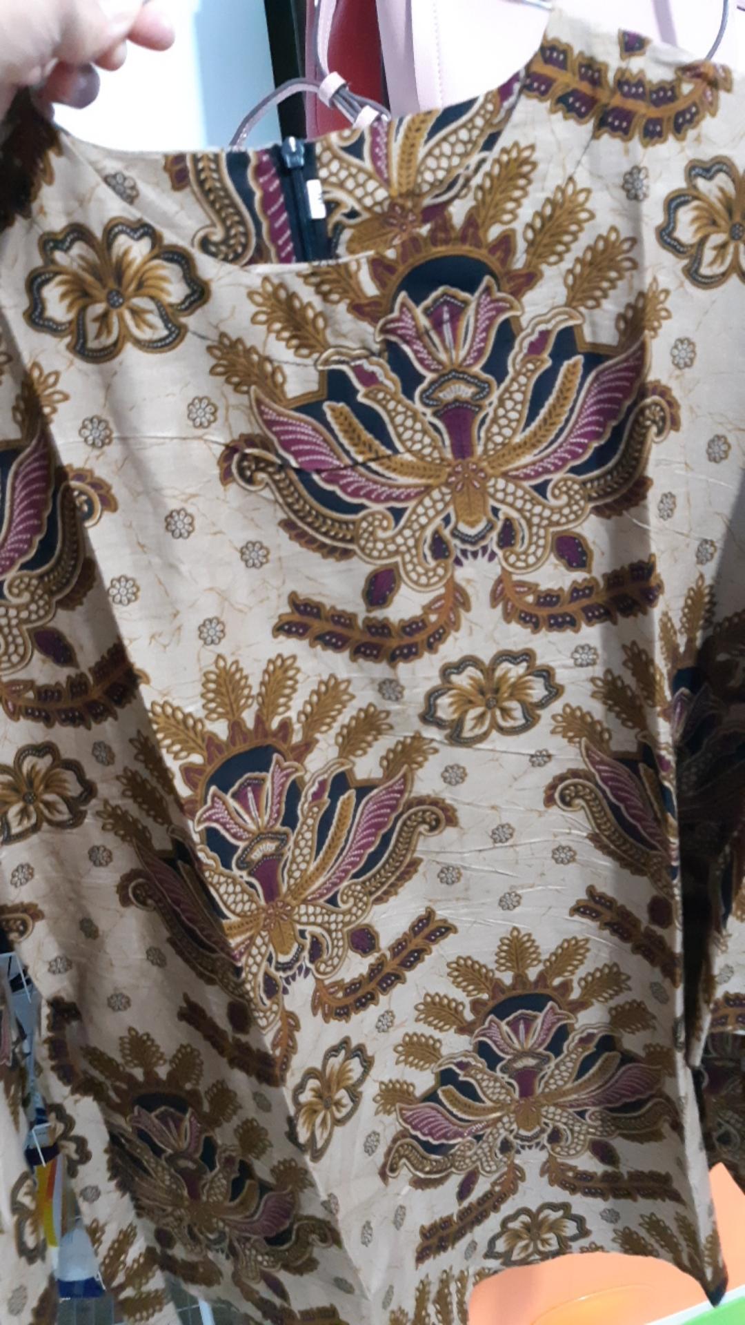 Batik Dolby Dolbi Dobby Doby Tenun Sutra Tulis Katun Atbm Baron Atasan Batik Wanita Sogan Srg308