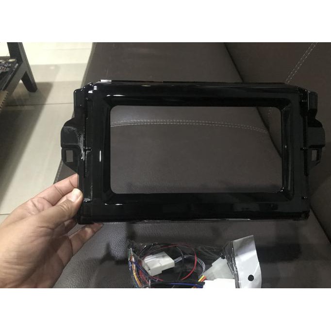 New Frame Panel Head Unit Toyota Fortuner Vrz Lengkap Soket Kabel Pnp