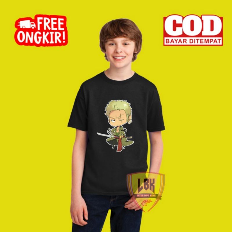 KAOS ANAK ONE PIECE ZORO / BAJU ANAK ONE PIECE ZORO / BAJU KAOS ANAK ONE PIECE ZORO TERBARU