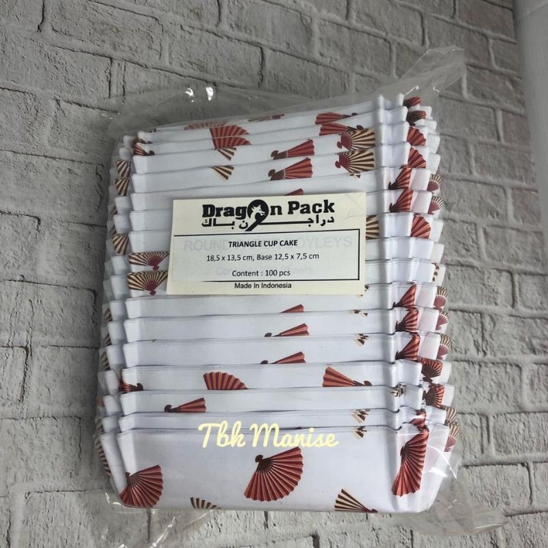 Jual Cup Roti segitiga Kipas / Paper Cup case roti / Triangle Cup Cake ...