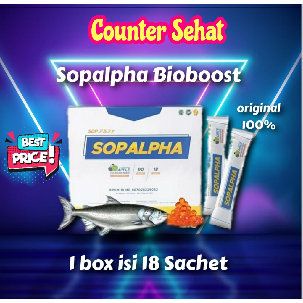 SOPALPHA BIOBOOST ORIGINAL ISI 18 SACHET SOP ALPHA BIO BOOST SALMON AFC JAPAN SOP ALPHA